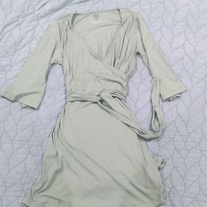 NWOT Caden Lane Maternity Robe Sea Salt Ribbed Knit